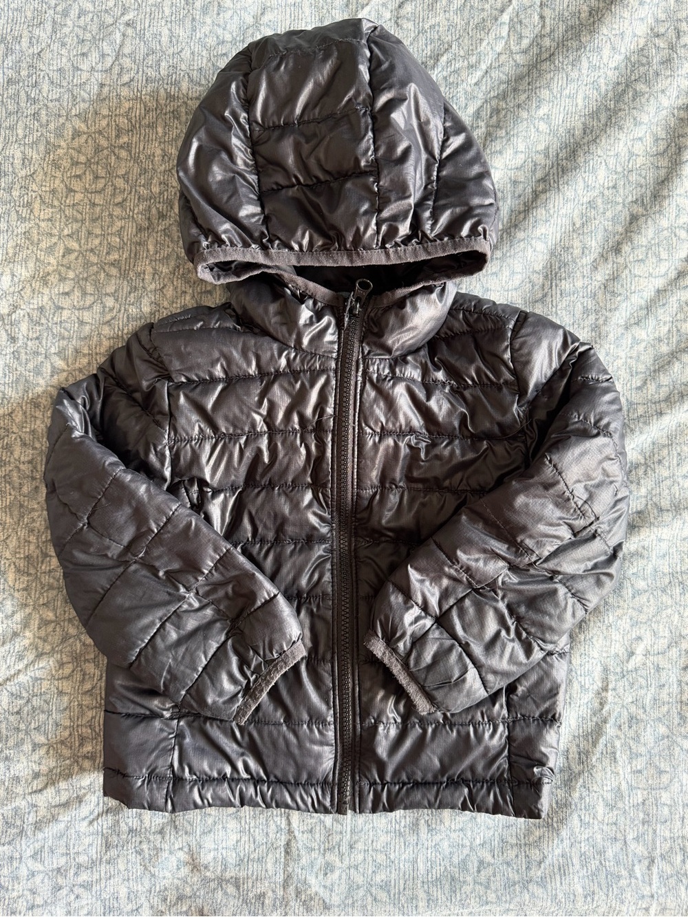 Primary Kids Hooded Puffer Jacket - Black